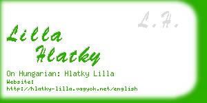 lilla hlatky business card